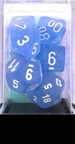 Set Dadi Frosted - Blu/Bianco