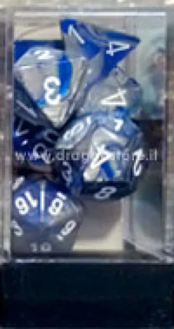 Set Dadi Gemini - Blu-Acciaio/Bianco