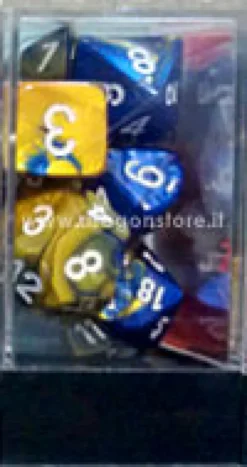Set Dadi Gemini - Blu-Oro/Bianco