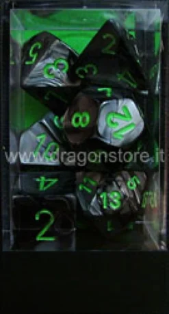 Set Dadi Gemini 5 - Nero-Grigio/Verde