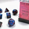 Set Dadi Gemini 7 - Nero-Notte Stellata/Rosso