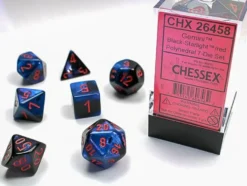 Set Dadi Gemini 7 - Nero-Notte Stellata/Rosso