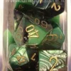 Set Dadi Gemini 4 - Nero-Verde/Oro