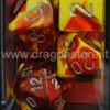 Set Dadi Gemini 5 - Rosso-Giallo/Argento