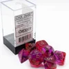 Set Dadi Gemini 8 - Trasparente Rosso-Viola/Oro