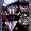 Set Dadi Gemini 2 - Viola-Acciaio/Bianco