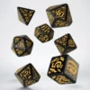 Set Dadi Halloween Pumpkin - Jack O'Lantern: Nero, Fluorescente