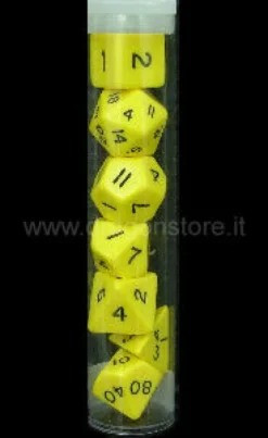 Set Dadi Jumbo in Tubo - Giallo