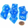 Set Dadi Jumbo in Tubo - Trasparente Blu