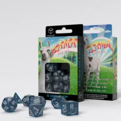 Set Dadi Lama Scintillante - Blu Scuro Glitterato, Bianco
