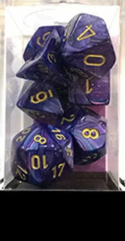 Set Dadi Lustrous - Viola/Oro