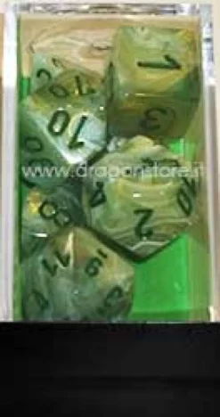 Set Dadi Marble Verde/Verde Scuro