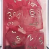 Set Dadi Medi Spettro Fluo - Rosa/Argento