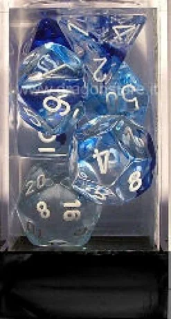 Set Dadi Nebula - Blu Scuro/Bianco