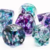 Set 7 Dadi Nebula Poliedrici - Fluorite/Bianco