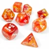 Set 7 Dadi Nebula Poliedrici Luminescenti - Molten/Bianco