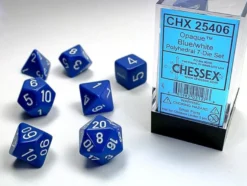 Set Dadi Opachi - Blu/Bianco