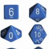 Set Dadi Opachi - Celeste/Bianco