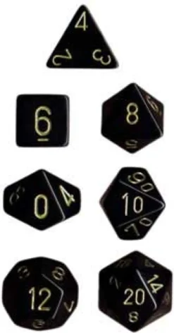 Set Dadi Opachi - Nero/Oro