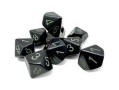 Set Dadi Opachi - Nero/Verde