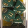 Set Dadi Opachi - Verde Sporco/Oro