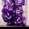 Set Dadi Perlati - Viola/Bianco