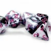 Set Dadi Poliedrici: Gemini - Nero-Bianco/Rosa