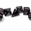 Set Dadi Poliedrici Opachi - Nero/Rosa