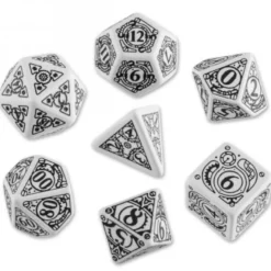 Set Dadi Steampunk - Bianco, Nero