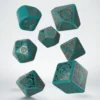 Set Dadi Steampunk Clockwork - Nautico: Turchese, Rame