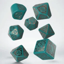 Set Dadi Steampunk Clockwork - Nautico: Turchese, Rame