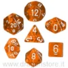Set Dadi Trasparenti - Arancio/Bianco