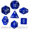 Set Dadi Trasparenti - Blu/Bianco