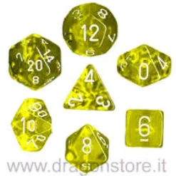 Set Dadi Trasparenti - Giallo/Bianco