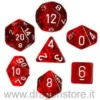 Set Dadi Trasparenti - Rosso/Bianco