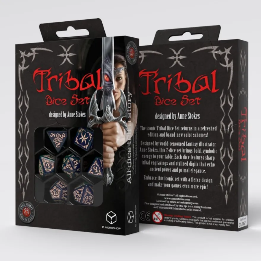 Set Dadi Tribali - Blu-Verde, Beige