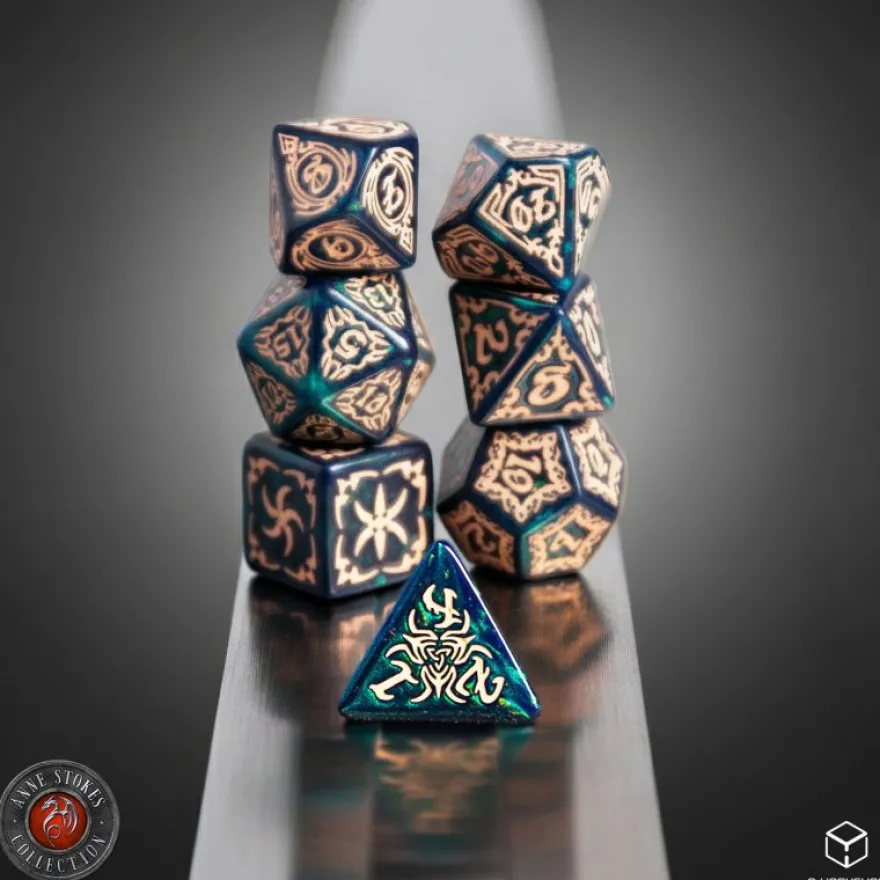 Set Dadi Tribali - Blu-Verde, Beige