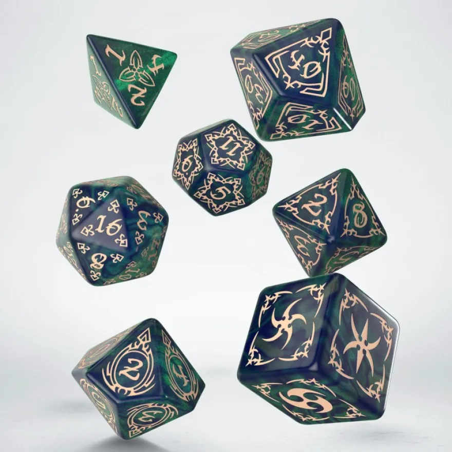 Set Dadi Tribali - Blu-Verde, Beige