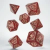 Set Dadi Tribali - Rosso Brillante, Beige