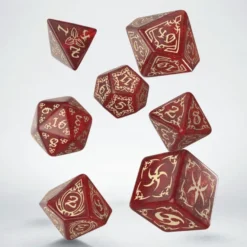 Set Dadi Tribali - Rosso Brillante, Beige