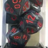 Set Dadi Velvet - Nero/Rosso
