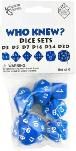 Set 6 Dadi "Who Knew?" - Blu