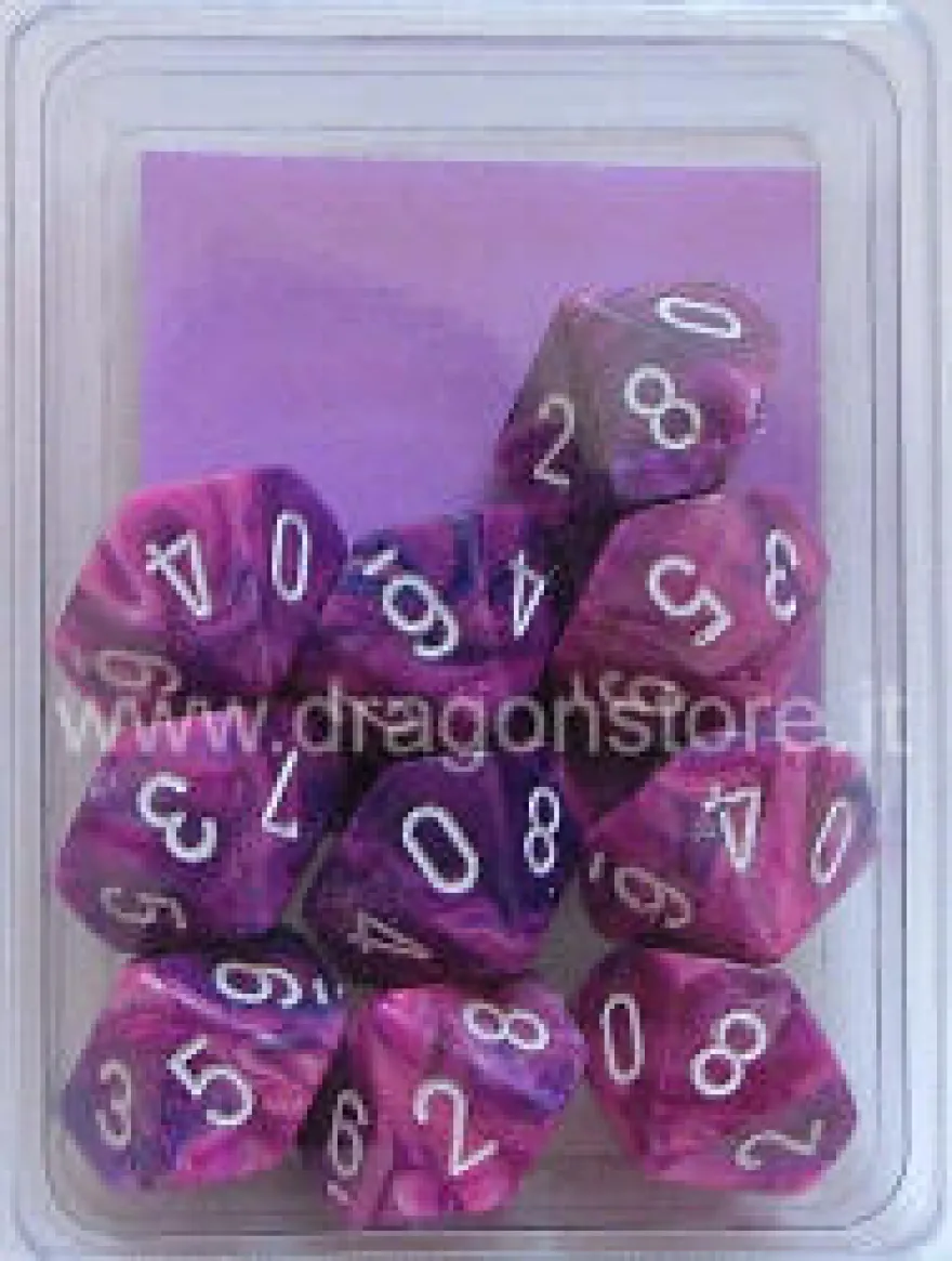 Set 10D10 Festive - Violetto/Bianco
