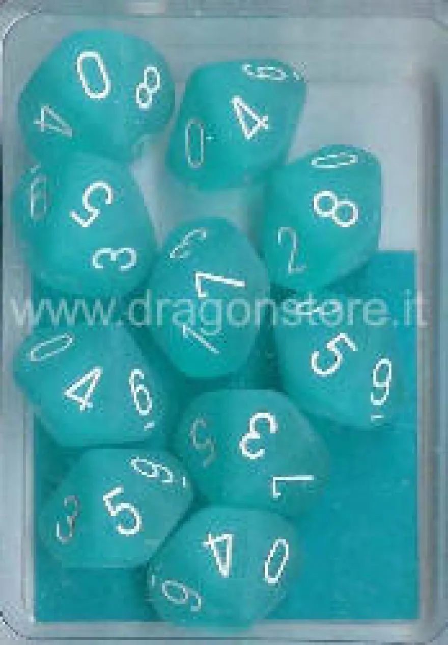 Set 10D10 Frosted - Ciano/Bianco