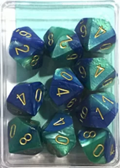 Set 10D10 Gemini 7 - Blu-Ciano/Oro