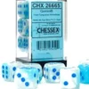 Set 12D6 Gemini Luminescente - Turchese Perlato-Bianco/Blu