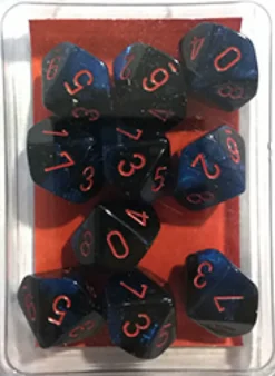 Set 10D10 Gemini 7 - Nero-Notte Stellata/Rosso