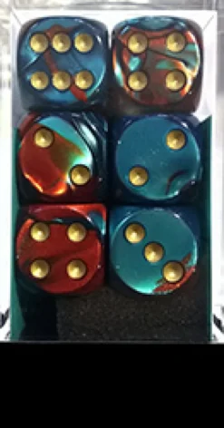 Set 12D6 Gemini 7 - Rosso-Ciano/Oro