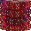 Set 36D6 Gemini Trasparente - Rosso-Viola/Oro