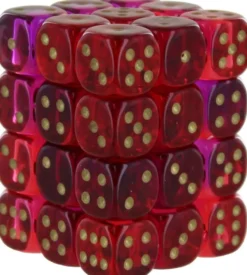Set 36D6 Gemini Trasparente - Rosso-Viola/Oro